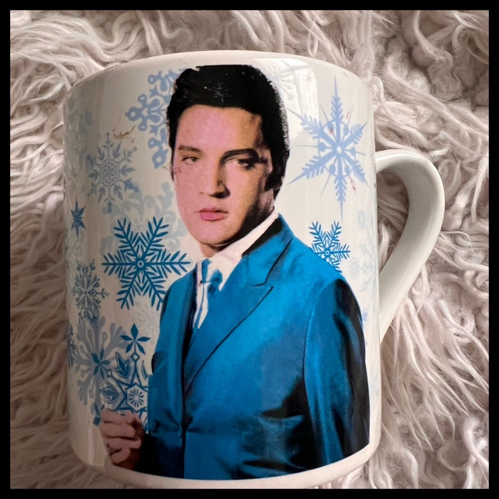 ⭐️NEW⭐️Autographed Elvis Presley Snowflake Mug